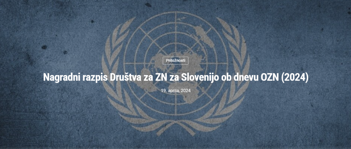 60. nagradni razpis Društva za ZN za Slovenijo ob dnevu OZN